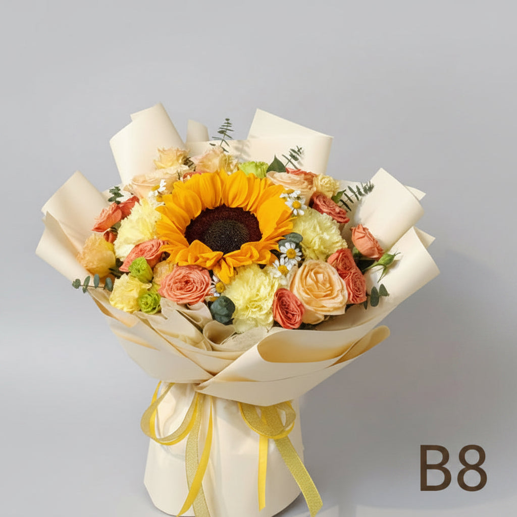 向日葵小玫瑰花束 B8