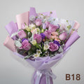 紫色系玫瑰花束 B18