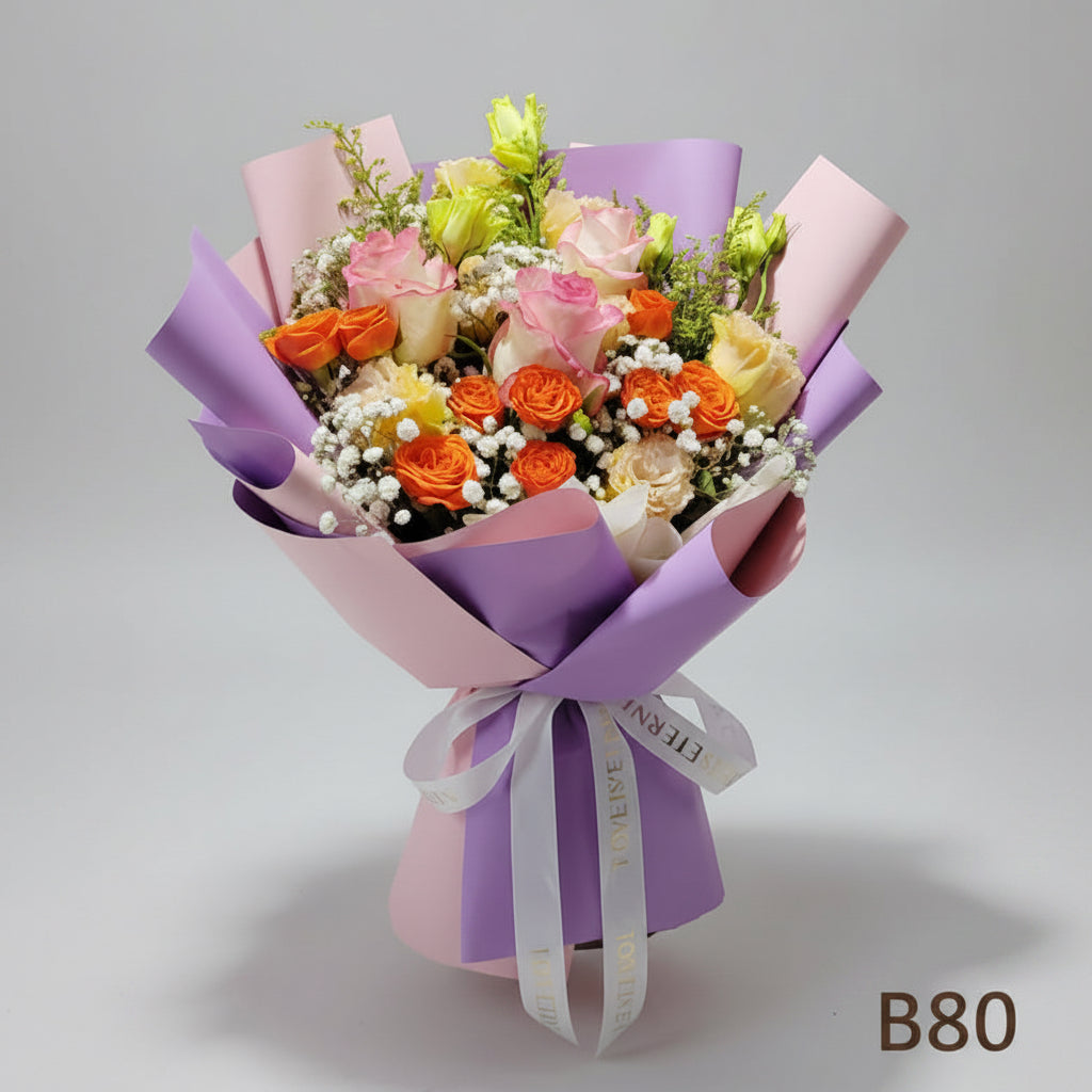 艾莎玫瑰花花束 B80