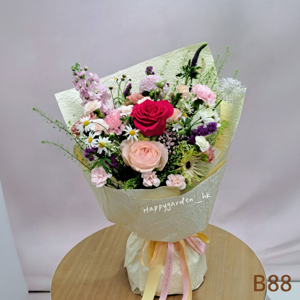 韓式玫瑰花束B88